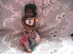 11'' LOVELY BROWN HP LONG HAIR HAWAIIN 50-60S FASHION DOLL,DRESS